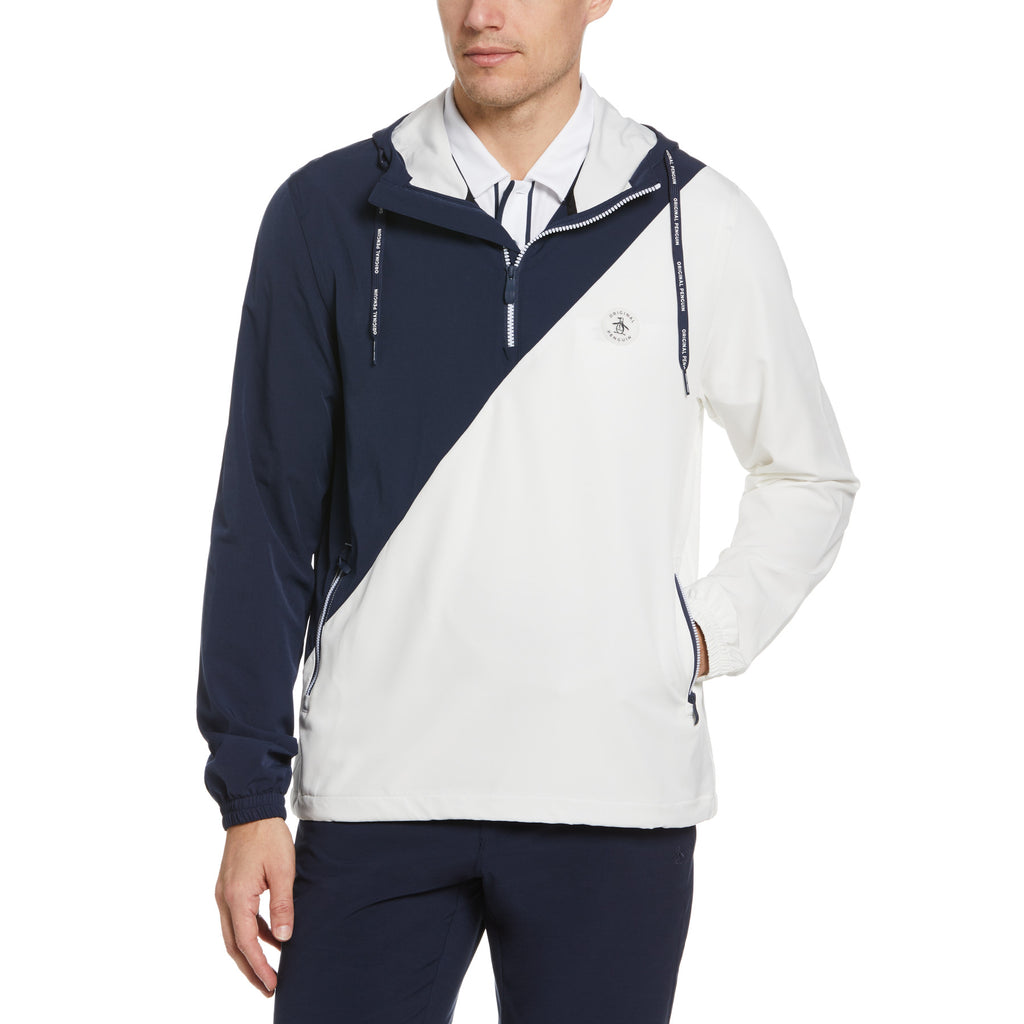1 4 Zip Heritage Block Tennis Jacket Iris