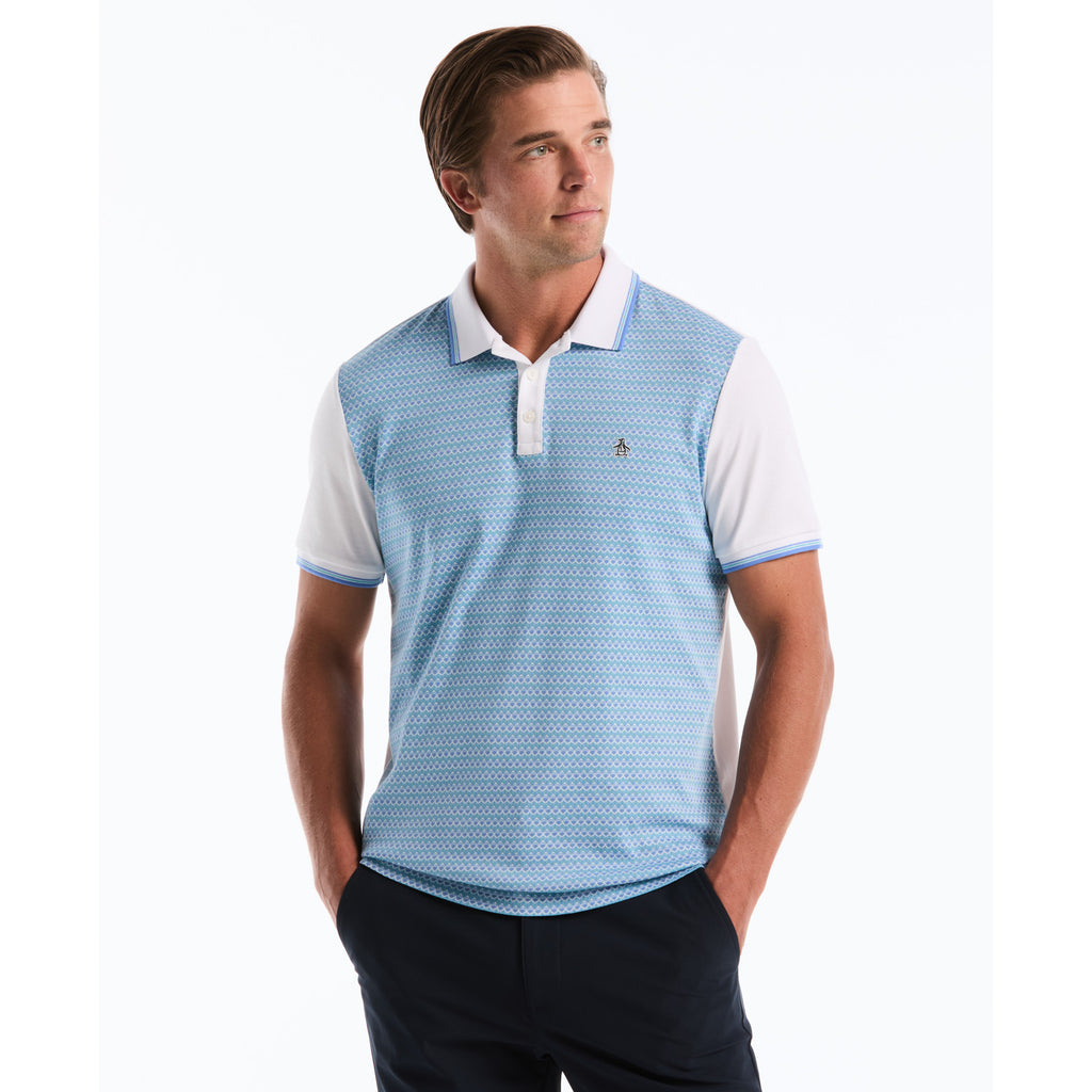 Ditsy Floral Print Polo Shirt Bright