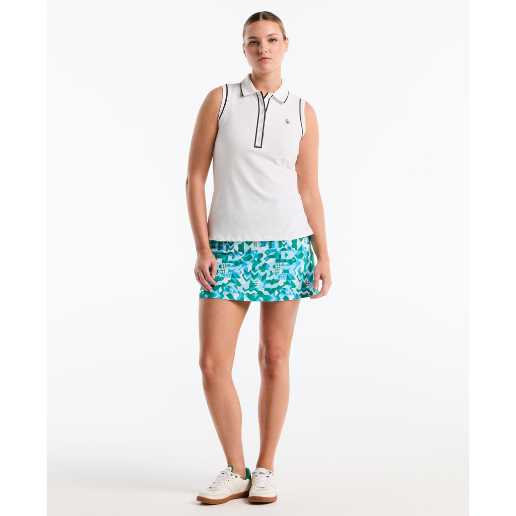 Spliced Geo Golf Skort Emerald