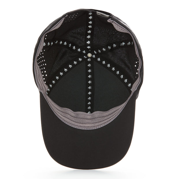 Country Club Perforated Golf Cap In Caviar