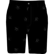 Pete Embroidered Flat Front Golf Shorts In Caviar