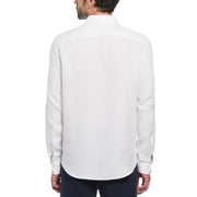 Delave Linen Long Sleeve Button-Down Shirt In Bright White