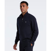 Sticker Pete Quarter Zip Sweatshirt (Dark Sapphire) Front