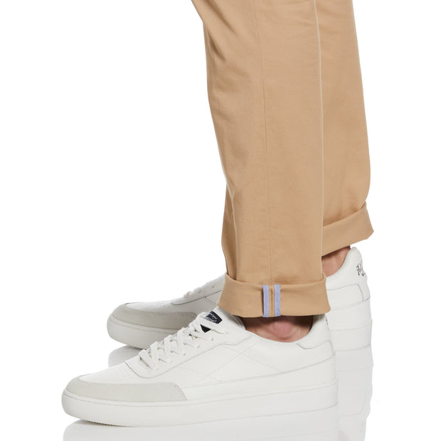 Recycled Cotton Stretch Twill Chino Pant In Travertine