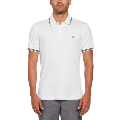 Organic Cotton Tipped Polo Shirt In Bright White