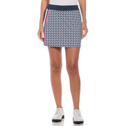 Women's Geo Print Golf Skort In Black Iris