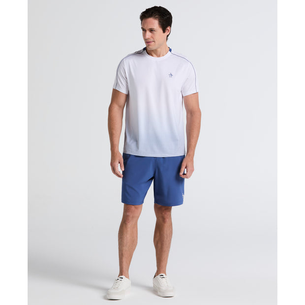 Ombre Net Graphic Performance Tennis T-Shirt (Bright White) Styled