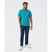 Sake-Tini Print Golf Polo (Caribbean Sea) Styled