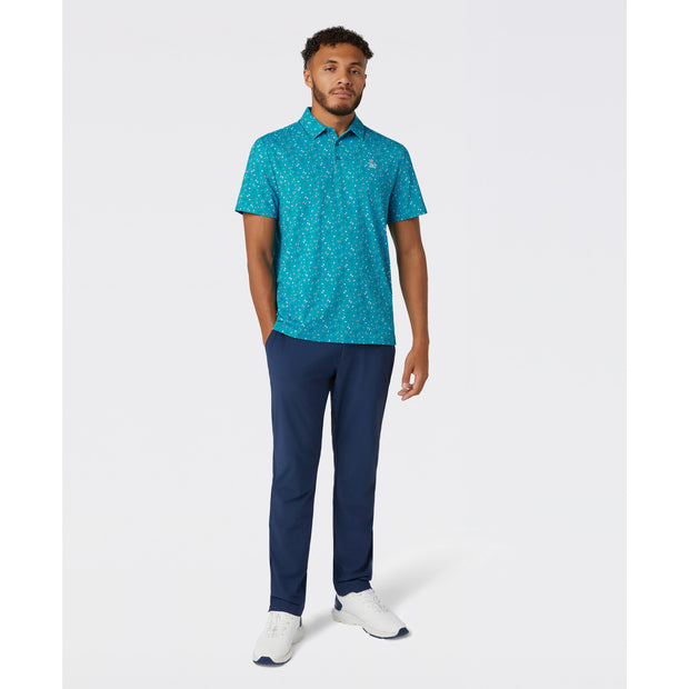 Sake-Tini Print Golf Polo (Caribbean Sea) Styled
