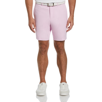 Flat Front Solid Golf Shorts In Piroutte
