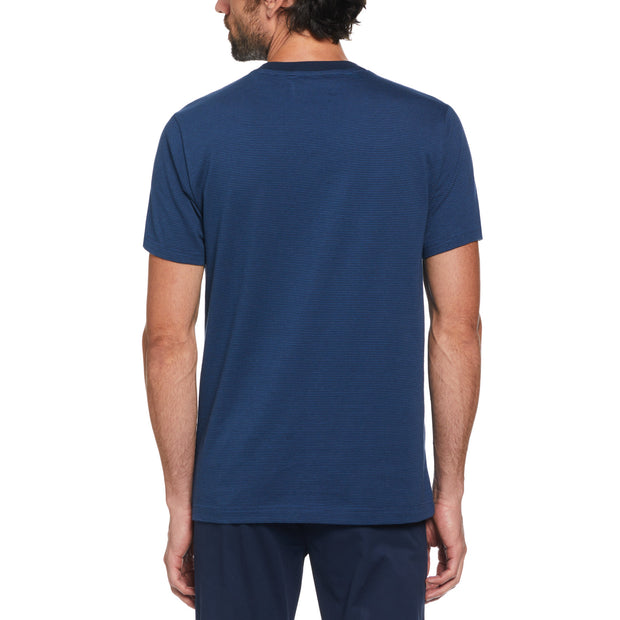 Micro Stripe T-Shirt In Dress Blues