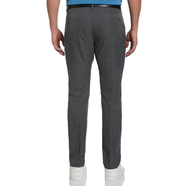 Flat Front Fine Line Print Golf Pant In Caviar