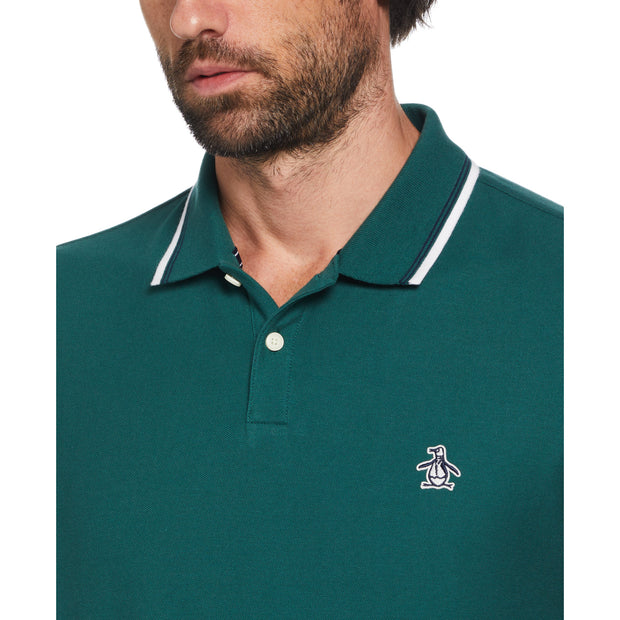 Tipped Sticker Pete Polo Shirt In June Bug
