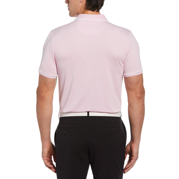 Oversized Pete Tipped Short Sleeve Golf Polo Shirt In Gelato Pink