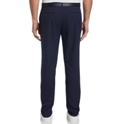 Flat Front Solid Golf Trousers In Black Iris