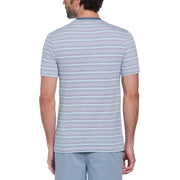 Birdseye Pique Striped T-Shirt In Dark Sapphire