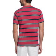 Auto Stripe Earl Short Sleeve T-Shirt In Sangria