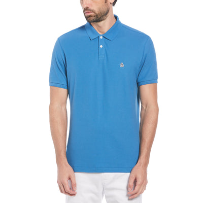 Sticker Pete Daddy Short Sleeve Polo Shirt In Vallarta Blue
