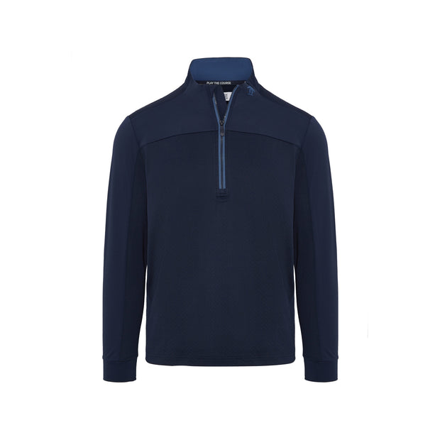 Quarter Zip Golf Pullover (Black Iris) Flat