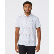 Sake-Tini Print Golf Polo (Bright White) Front