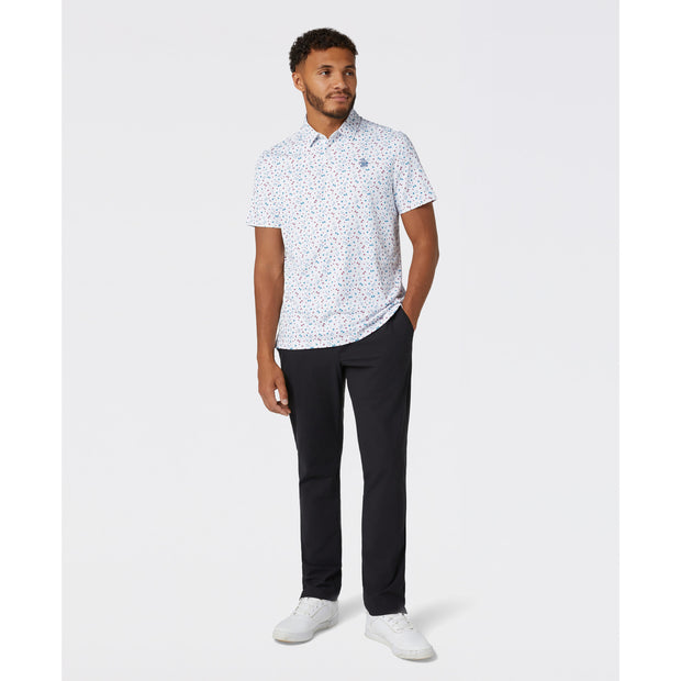 Sake-Tini Print Golf Polo (Bright White) Styled