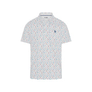 Sake-Tini Print Golf Polo (Bright White) Flat