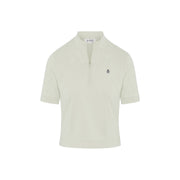 Women's Laser Cut Floral Golf Shirt (Silver Birch)