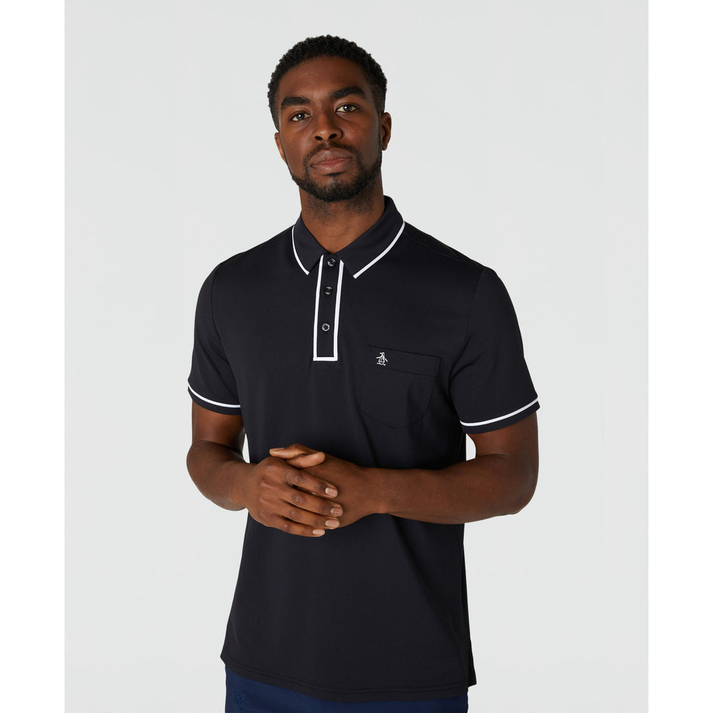 Technical Earl Short Sleeve Golf Polo Shirt Caviar