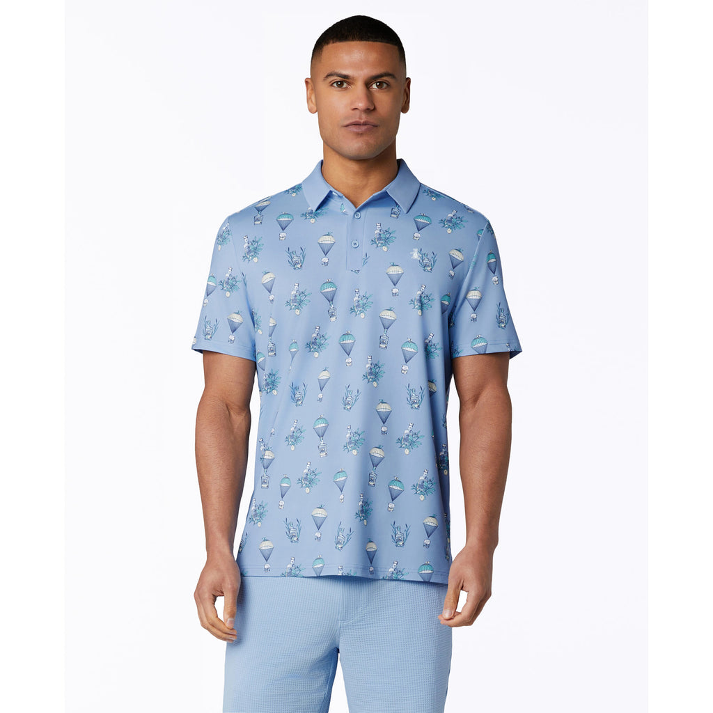 Botanical Drink Golf Polo Blue Jay