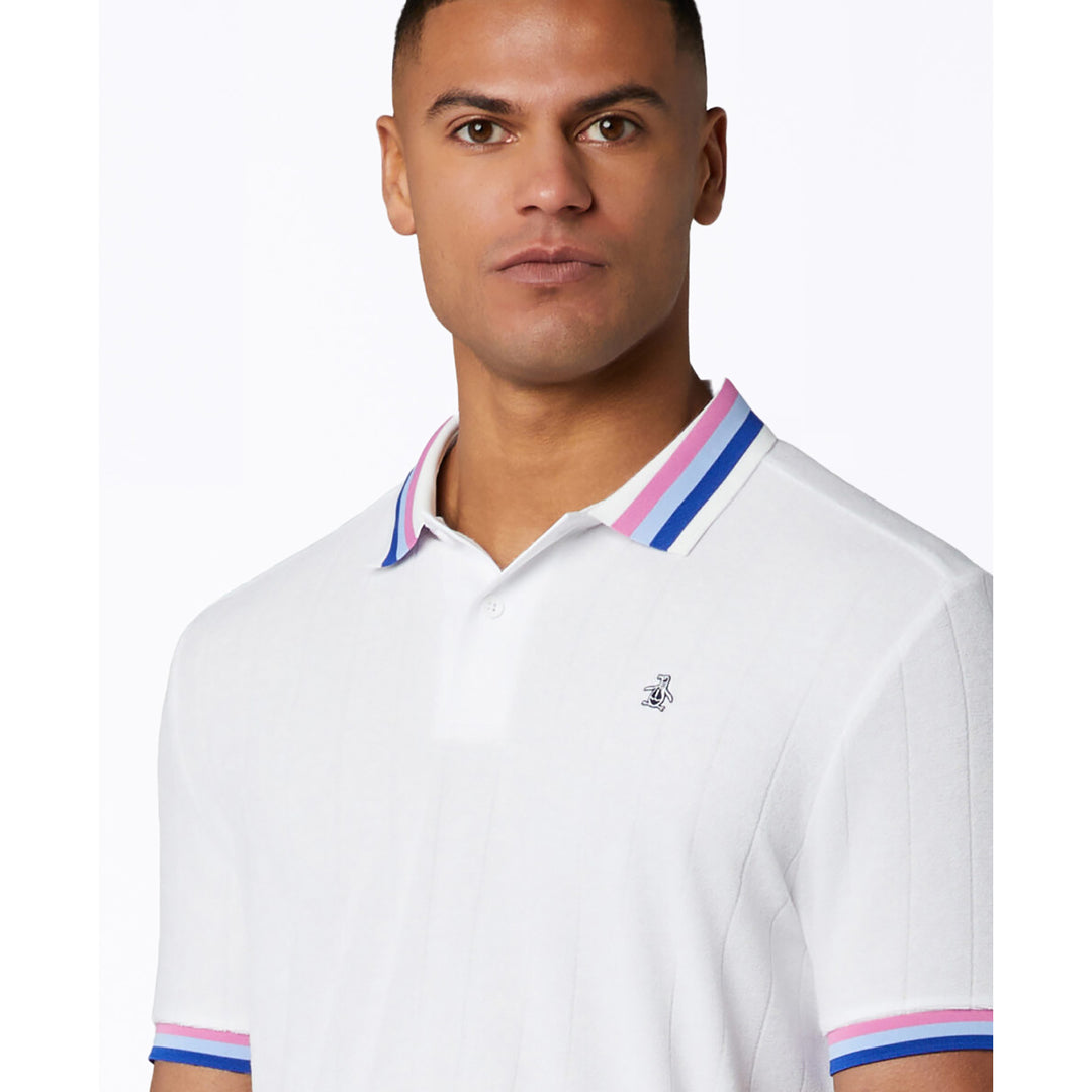 Performance Terry Golf Polo In White | Original Penguin