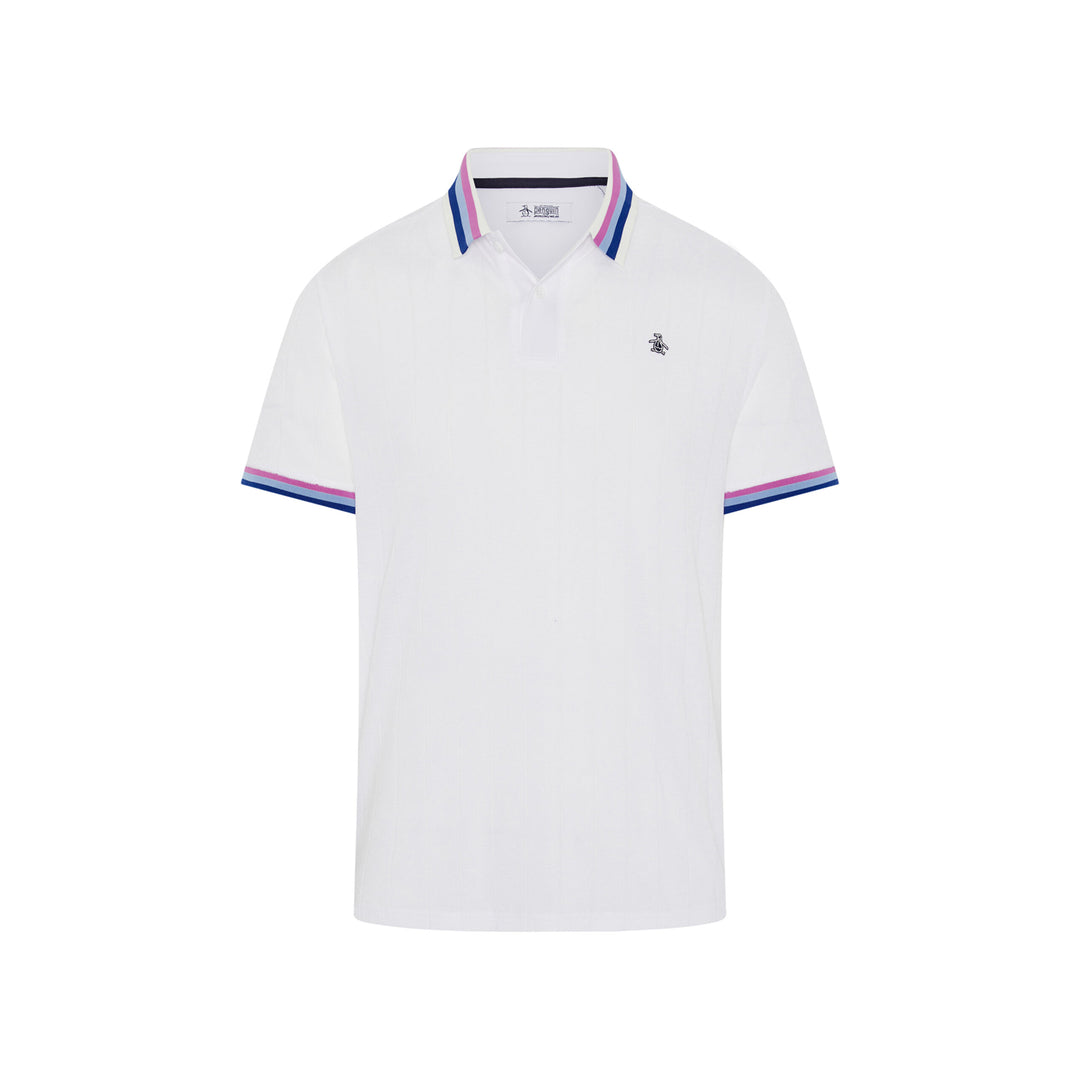 Performance Terry Golf Polo In White | Original Penguin