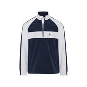 Quarter Zip Colour Block Golf Jacket (Black Iris) Flat