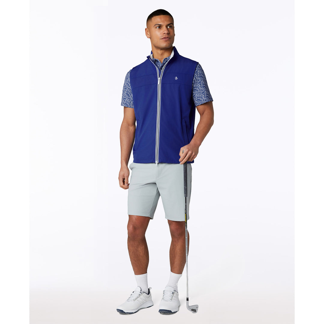 Heritage Lightweight Packable Golf Vest In Blue | Original Penguin