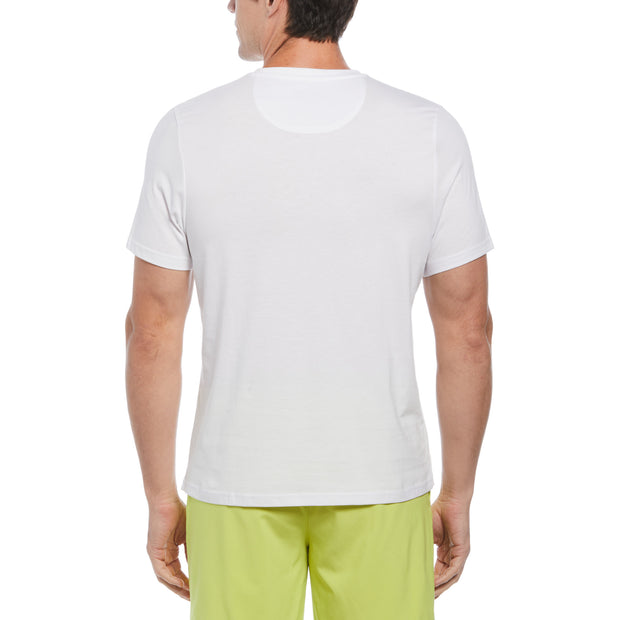 Grid Graphic Tennis T-Shirt In Bright White