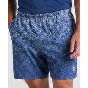 Graphic Print Performance Tennis Shorts (True Navy) Front Detail