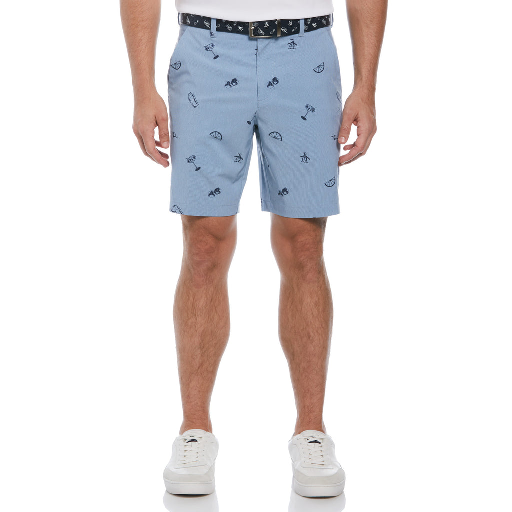 Cocktail Print Cargo Shorts Iris