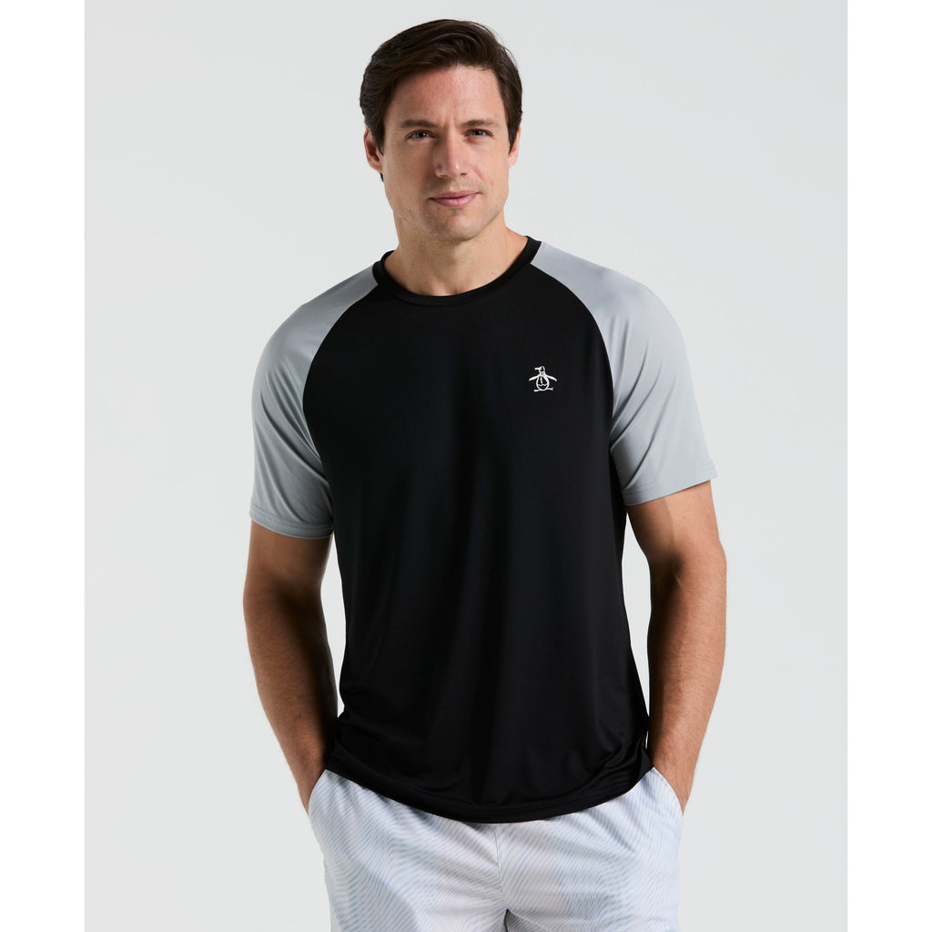 Blocked Performance Tennis T Shirt Caviar