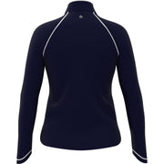 Women's Solid Long Sleeve Tennis Shirt With Sun Protection In Black Iris