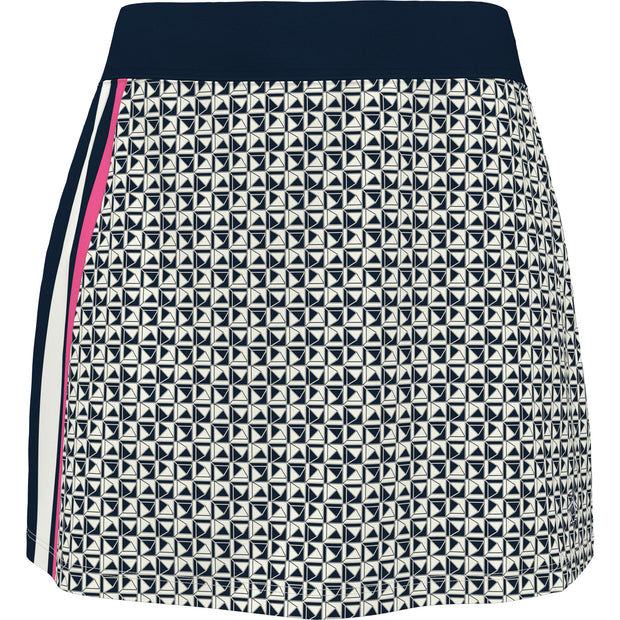 Women's Geo Print Golf Skort In Black Iris