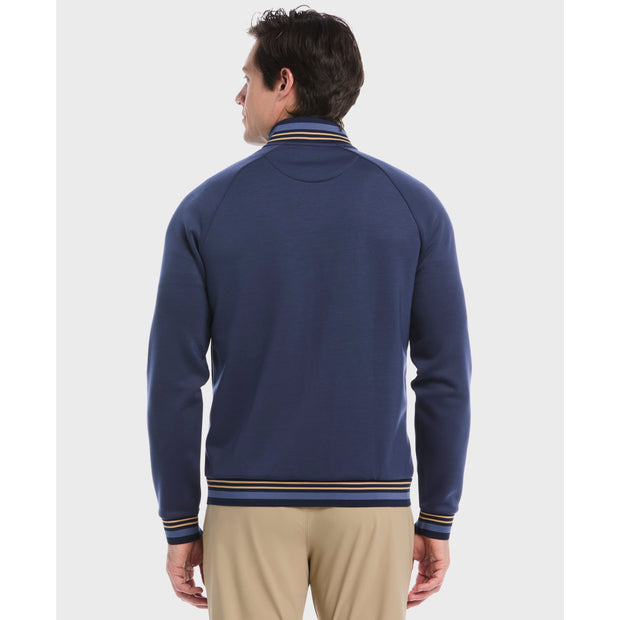 Knitted Track Jacket (Black Iris Bijou Heather) Back