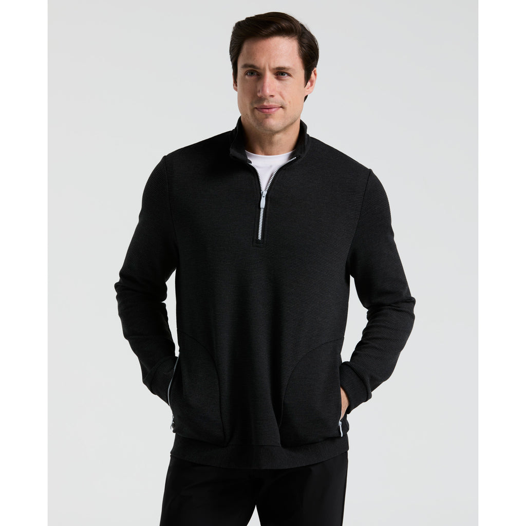 Ottoman Quarter Zip Golf Jacket Dark Caviar Heather