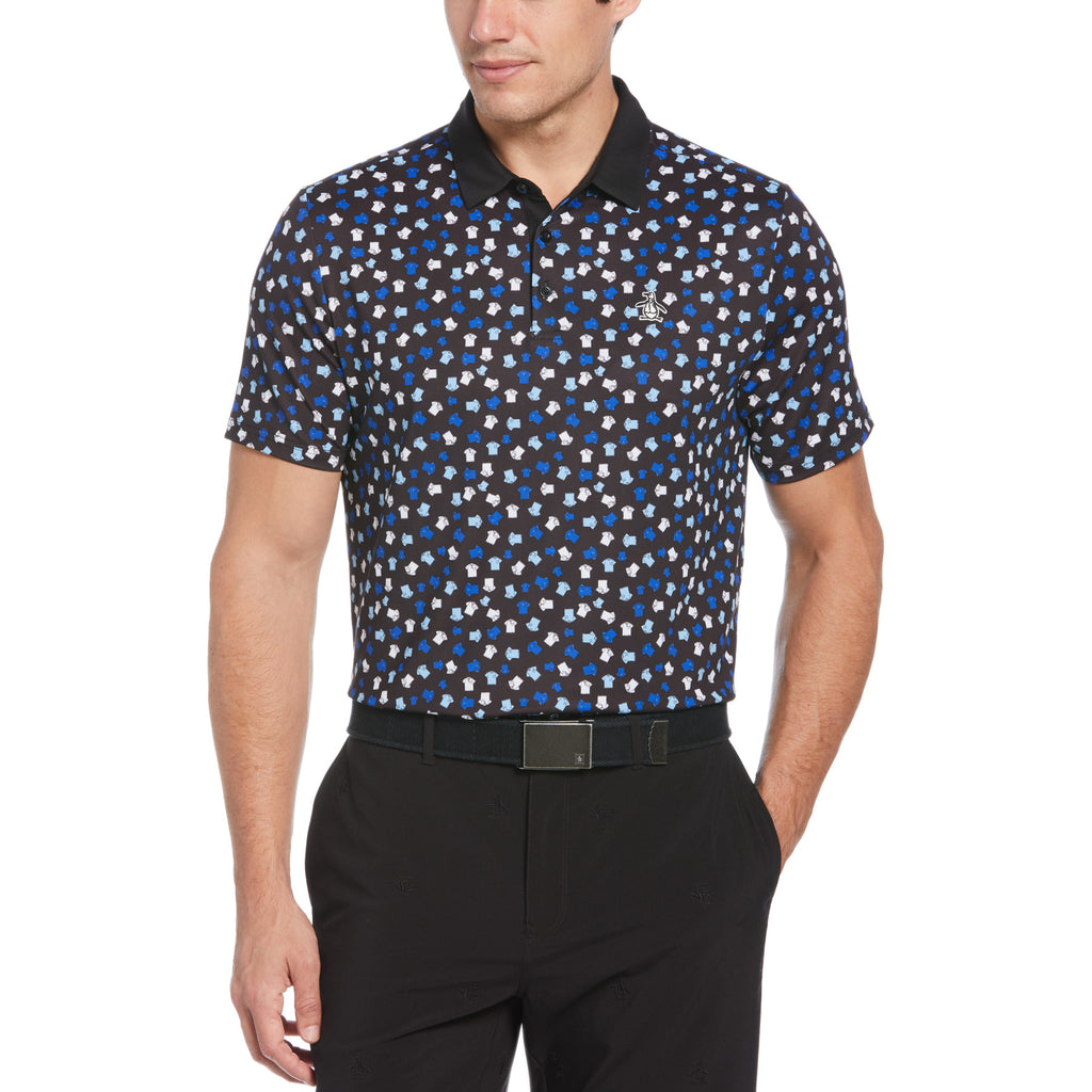 Whimsical Earl Print Golf Polo Caviar