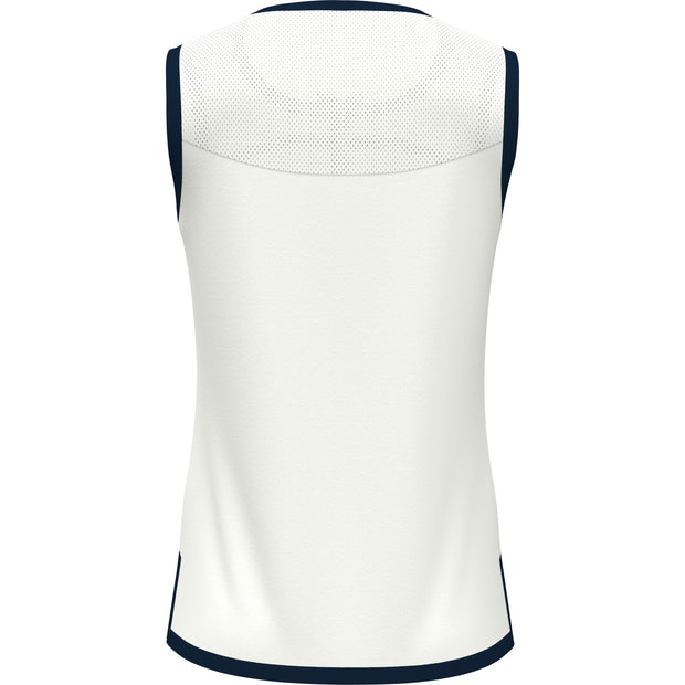Womens Contrast Binding Bow Golf Shirt In Bright White