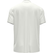 Abstract Printed Henley Tennis Shirt In Bright White