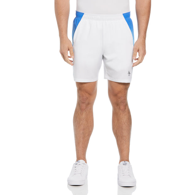 Tennis Performance 7" Inseam Ombre Colour Block Shorts In Bright White
