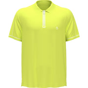 Piped Performance Quarter Zip Tennis Polo Shirt In Limeade