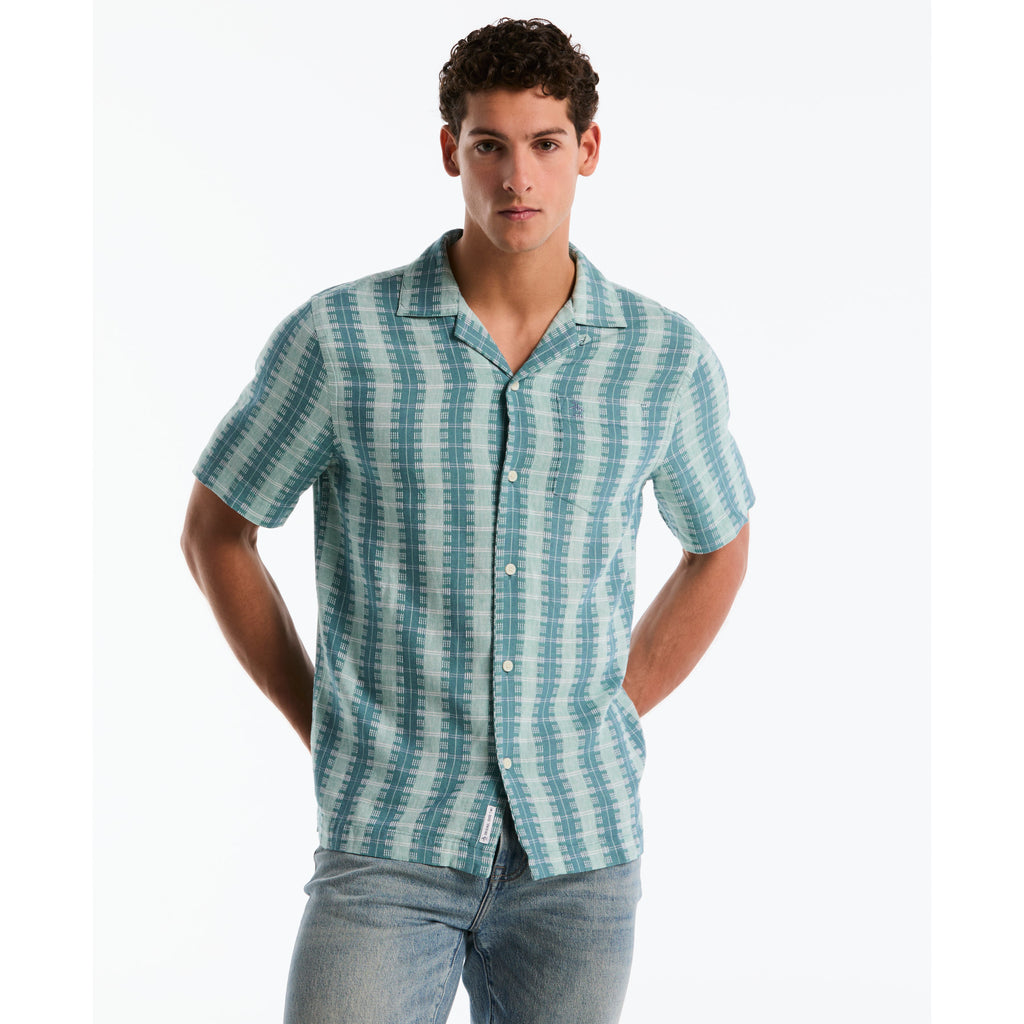Vertical Pattern Short Sleeve Shirt Copen