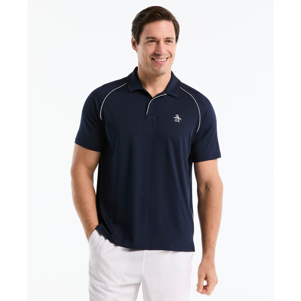 Piped Tennis Polo Iris