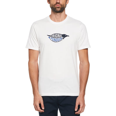 Embroidered Penguin Graphic T-Shirt In Bright White