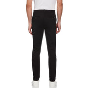 Bedford Cord Slim Fit Chino Trousers In True Black